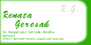 renata gercsak business card