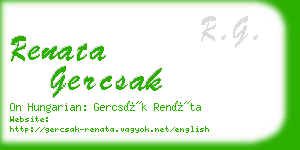 renata gercsak business card